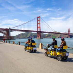 Electric Scooter Rentals with GPS tour to the Golden Gate Bridge