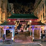 Dragon Gate-Chinatown at Night Photo by cc20 Aaron Houston
