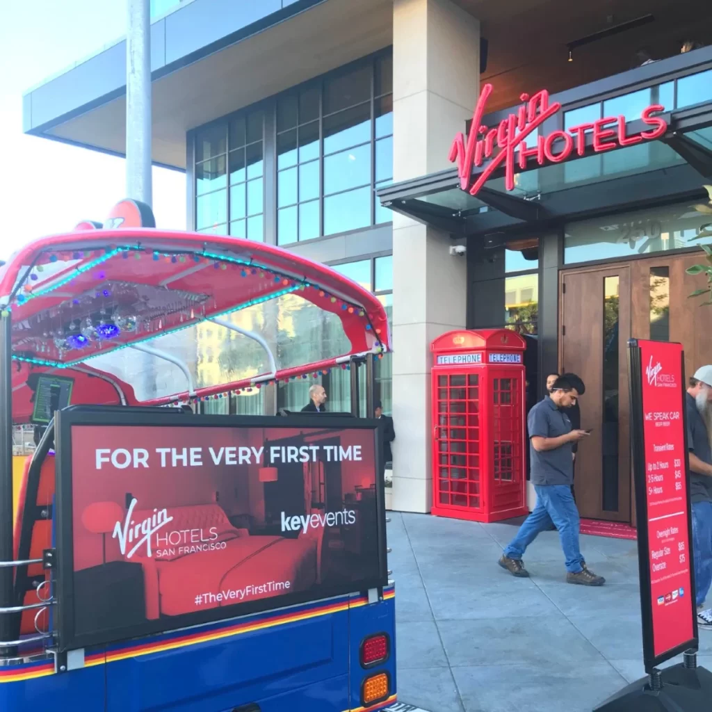 Lucky Tuk Tuk San Francisco Virgin Hotel grand opening event with Key Events